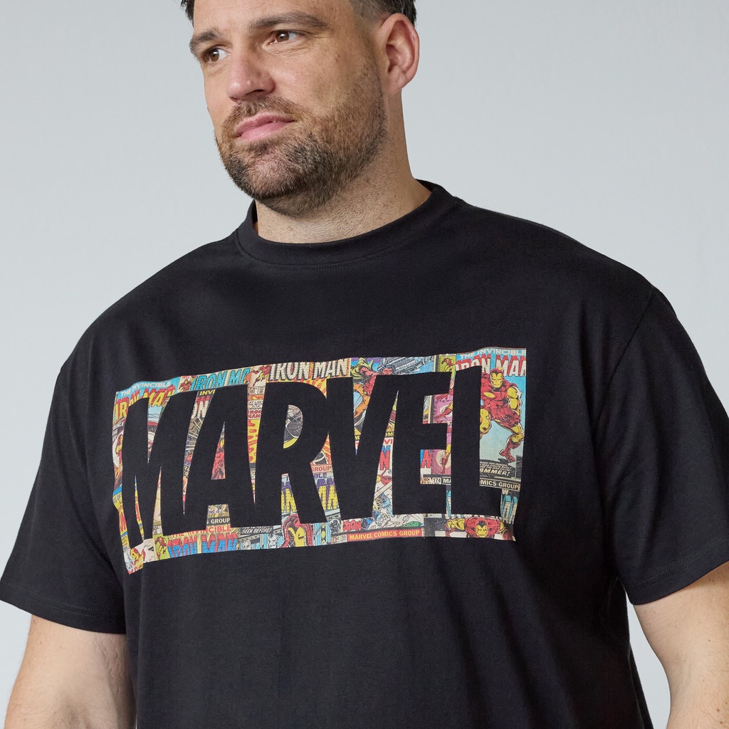 North Latitude Blød T-shirt med Marvel tryk sort - Billede 3
