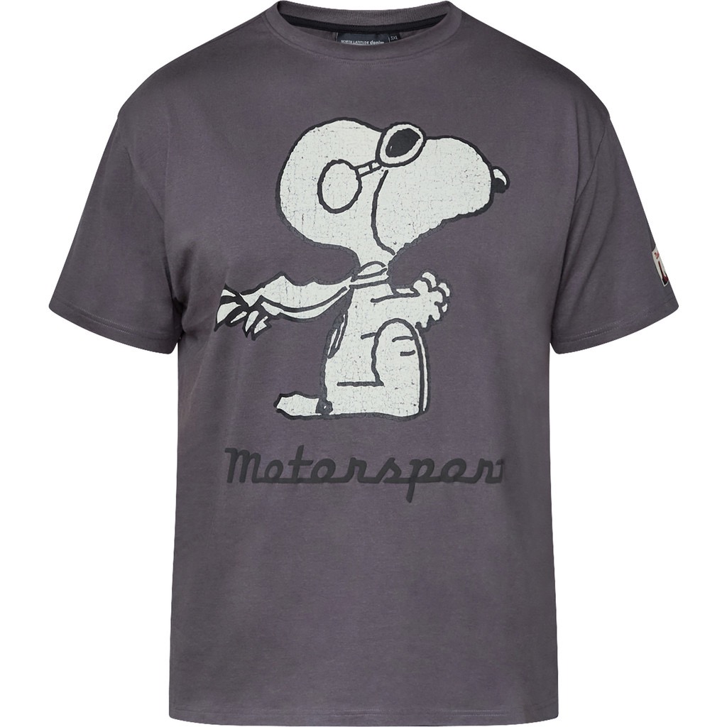 T-shirt fra North Latitude med Snoopy som motorsport helt koks TALL