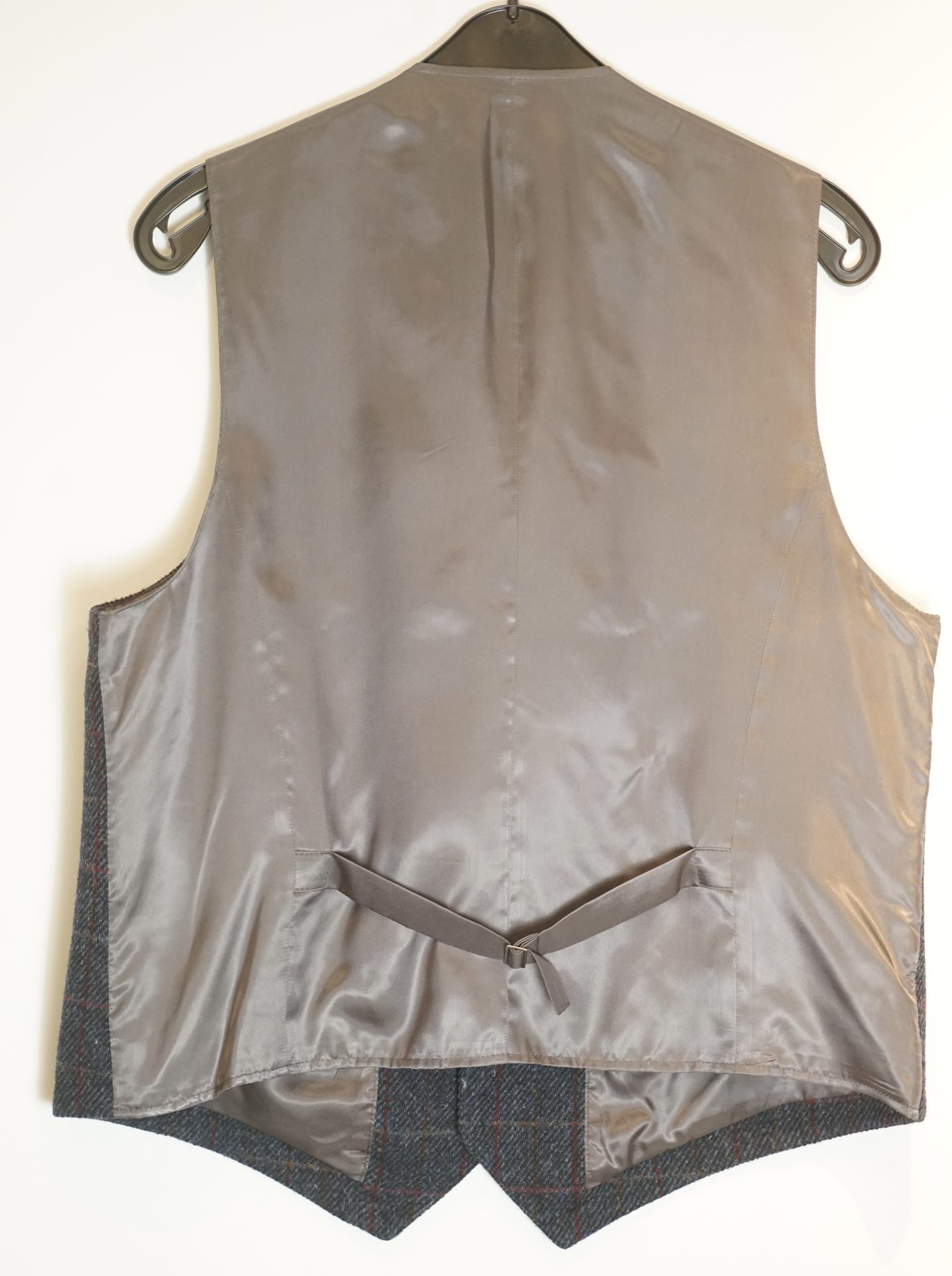 Weis Harrods Tweed vest I 100% uld blå ternet
