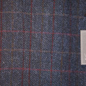 Weis Harris Tweed vest I 100% uld blå ternet