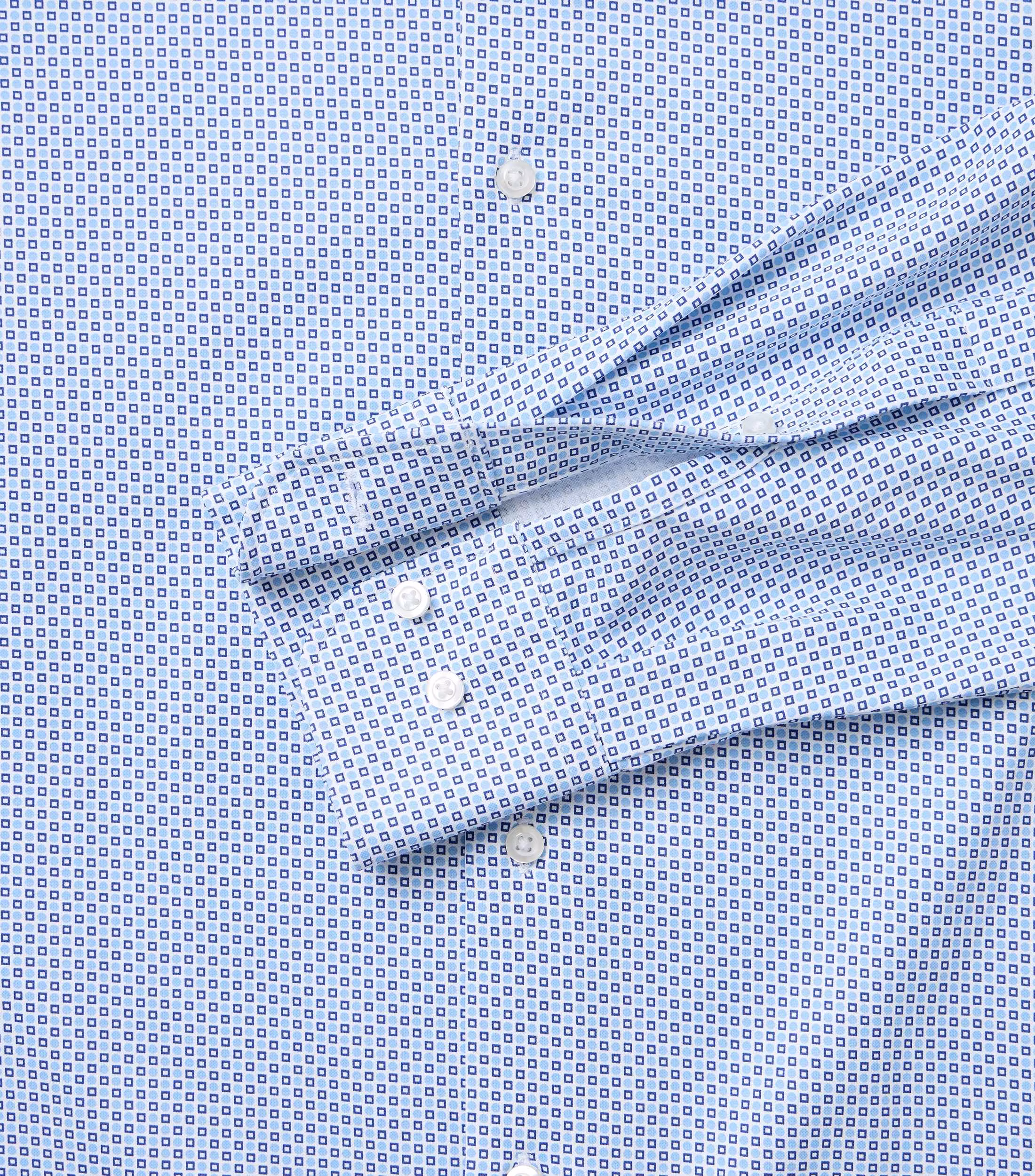 VENTI lang ærmet "comfort fit" skjorte "comfort fit" i jersey flex lys blå mønster - Billede 3