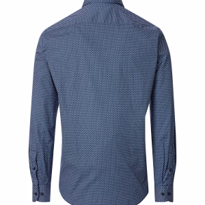 Casa Moda “comfort fit” lang ærmet skjorte casual udtryk 72 cm ærme blå mønster TALL