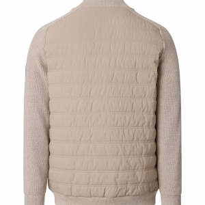 Casa Moda super lækker strik cardigan med fast forstykke med lommer sand