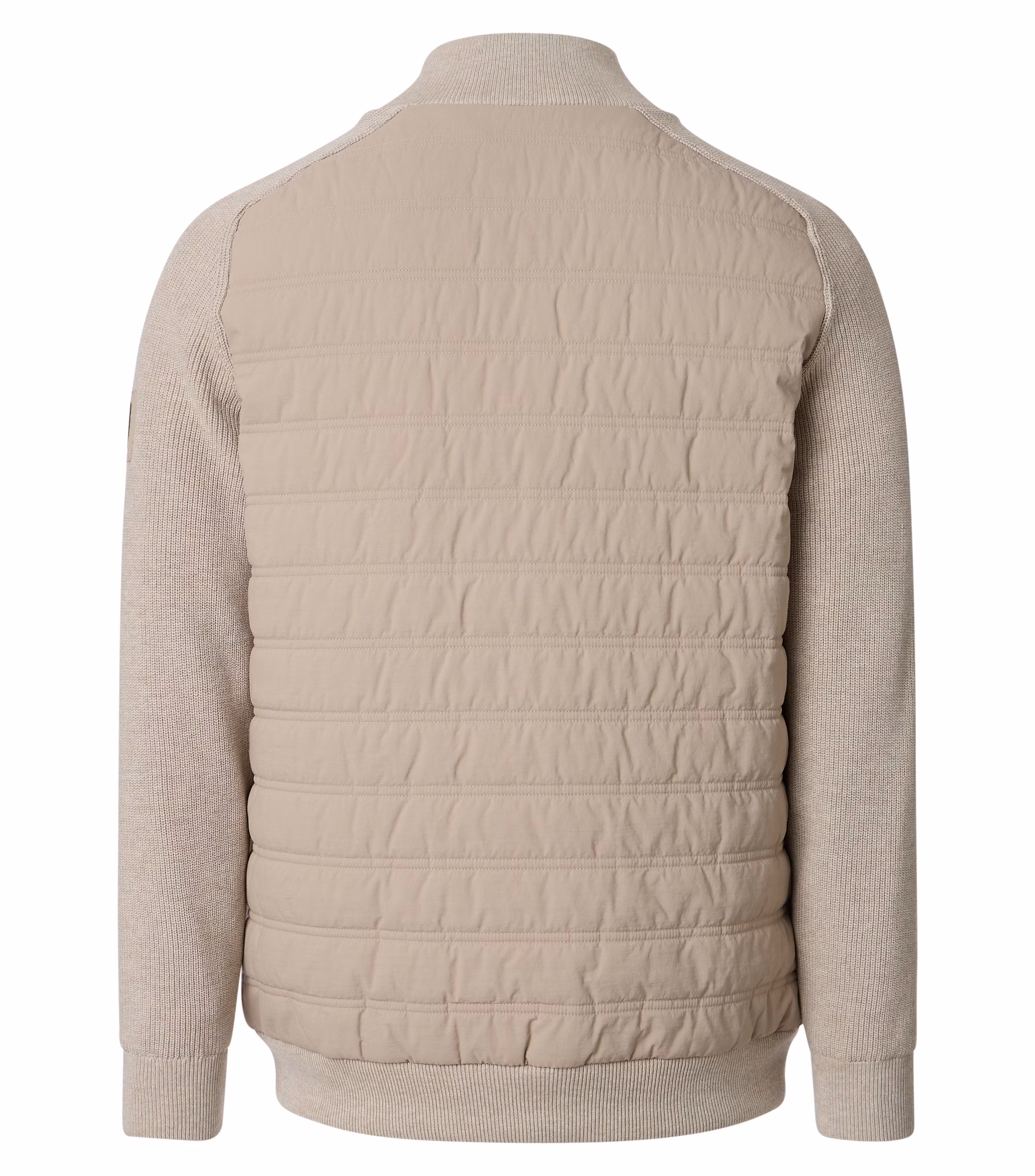 Casa Moda super lækker strik cardigan med fast forstykke med lommer sand