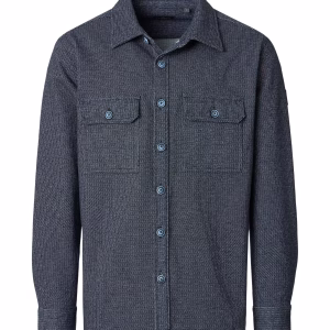 Casa Moda overshirt, i strikket kvalitet og med knapper blå