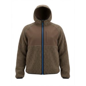 Athletes Collective Bondone Sherpa-fleecejakke med Windstopper sort brun