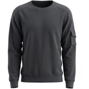 Modena Sweatshirt – Afdæmpet workwear-stil sort fra Athletes Collective