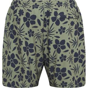 Badeshorts med 4 vej stretch en blomstretprint over det hele grøn fra North latitude