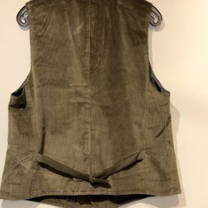 WEIS Klassisk vest i Modern fit med stretch og diskrete fløjl mørk grøn