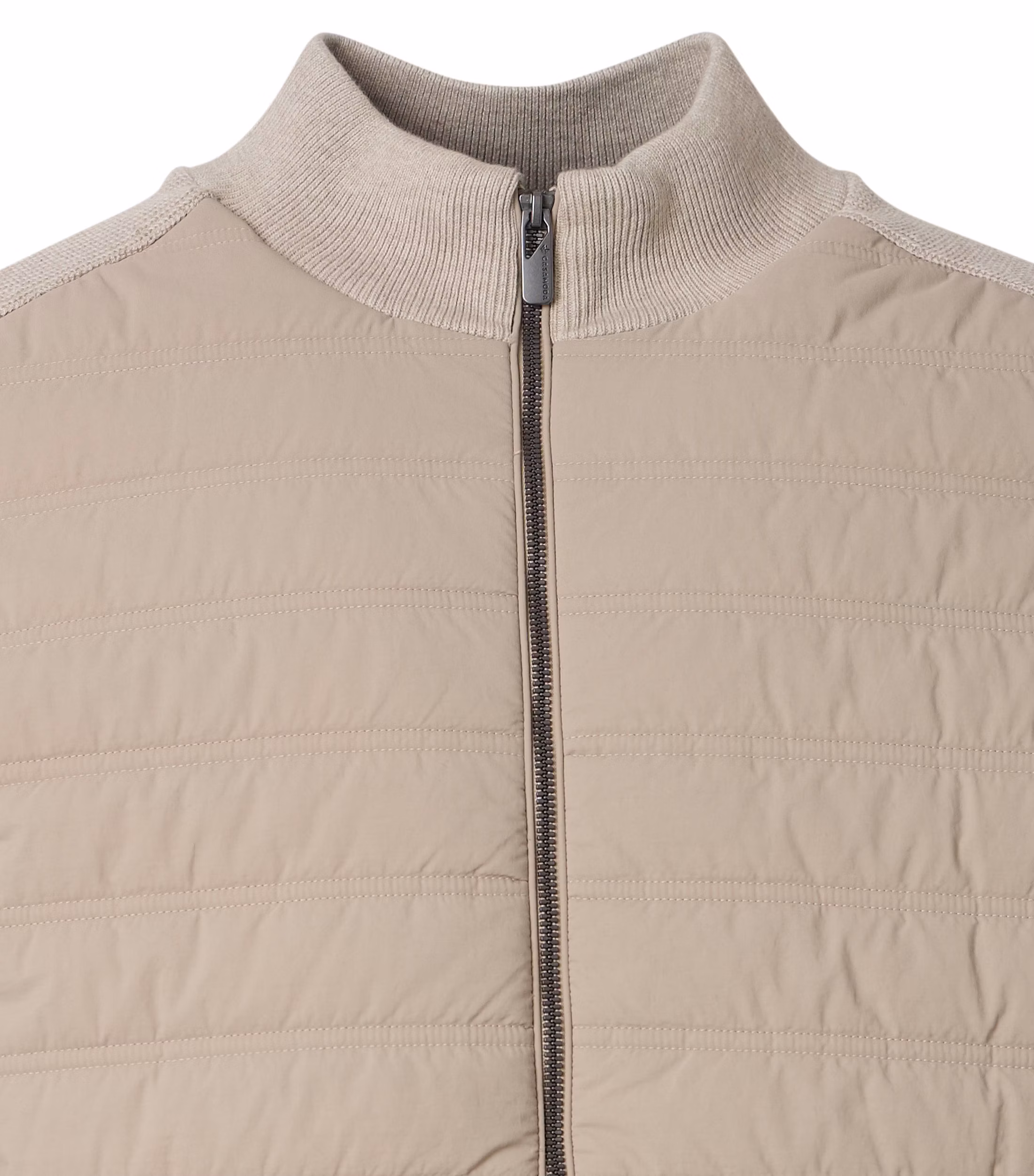 Casa Moda super lækker strik cardigan med fast forstykke med lommer sand - Image 2