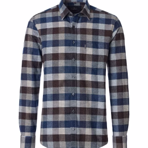 casa moda en ternet skjorte I comfort fit facon, 100% bomuld og lavet I en flannel kvalitet